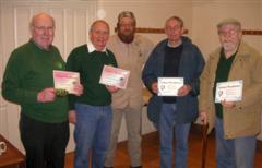 Group photo of February certificate winners.With Greg Morton